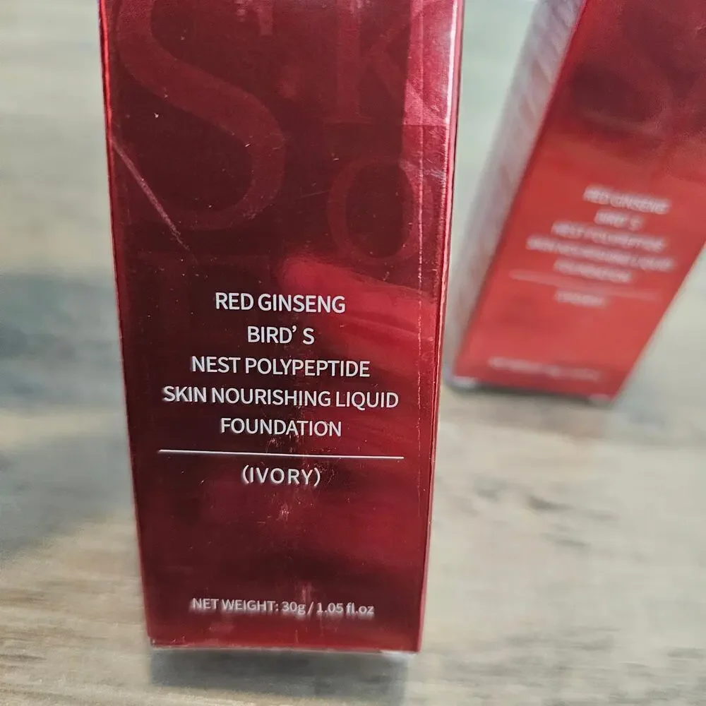 FV Ivory Red Ginseng Bird's Nest Polypeptide Liquid Foundation Makeup 2 Pack